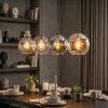 Ripoll Suspension, Boule lumineuse, Suspension Ambre, Clair, Fumé, 4 lumières