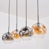 Ripoll Suspension, Boule lumineuse, Suspension Ambre, Clair, Fumé, 4 lumières