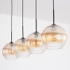 Koyoto Suspension, Boule lumineuse, Suspension Ambre, Clair, 4 lumières