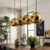 Ripoll Suspension, Boule lumineuse, Suspension Or, 4 lumières
