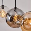 Ripoll Suspension, Boule lumineuse, Suspension Ambre, Clair, Fumé, 4 lumières