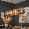 Ripoll Suspension, Boule lumineuse, Suspension Ambre, Clair, Fumé, 4 lumières