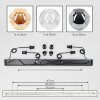 Ripoll Suspension, Boule lumineuse, Suspension Ambre, Clair, Fumé, 4 lumières