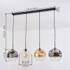 Ripoll Suspension, Boule lumineuse, Suspension Ambre, Clair, Fumé, 4 lumières