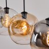 Ripoll Suspension, Boule lumineuse, Suspension Ambre, Clair, Fumé, 4 lumières