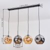 Ripoll Suspension, Boule lumineuse, Suspension Ambre, Fumé, 4 lumières