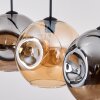 Ripoll Suspension, Boule lumineuse, Suspension Ambre, Fumé, 4 lumières
