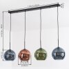 Koyoto Suspension, Boule lumineuse, Suspension Bleu, Vert, Cuivré, 4 lumières