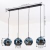 Ripoll Suspension, Boule lumineuse, Suspension Bleu, 4 lumières