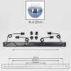 Koyoto Suspension, Boule lumineuse, Suspension Bleu, Clair, 4 lumières