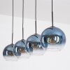 Koyoto Suspension, Boule lumineuse, Suspension Bleu, Clair, 4 lumières