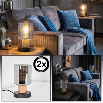 Mador Lampe à poser Écru, Noir, 1 lumière