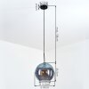 Koyoto Suspension, Boule lumineuse, Suspension 30 cm Bleu, 1 lumière
