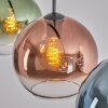 Koyoto Suspension, Boule lumineuse, Suspension Bleu, Vert, Clair, Cuivré, 3 lumières