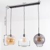 Koyoto Suspension, Boule lumineuse, Suspension 30 cm Ambre, Clair, Fumé, 3 lumières