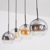 Koyoto Suspension, Boule lumineuse, Suspension Ambre, Clair, Fumé, 4 lumières
