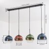 Koyoto Suspension, Boule lumineuse, Suspension Bleu, Vert, Clair, Cuivré, 4 lumières