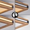 Lucera Plafonnier, Panel LED Couleur bois, Noir, 1 lumière