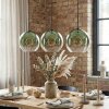 Koyoto Suspension, Boule lumineuse, Suspension Vert, Clair, 3 lumières