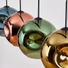 Ripoll Suspension, Boule lumineuse, Suspension Bleu, Or, Vert, Cuivré, 4 lumières