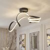Halon Plafonnier LED Noir, 1 lumière