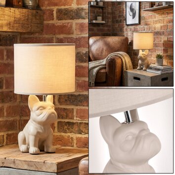 Harol Lampe à poser Chrome, Sable, 1 lumière