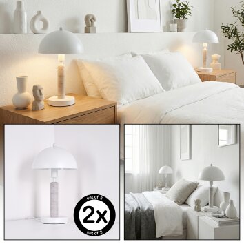 Golam Lampe à poser Blanc, 1 lumière