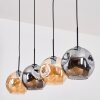 Ripoll Suspension, Boule lumineuse, Suspension Ambre, Fumé, 4 lumières