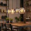 Ripoll Suspension, Boule lumineuse, Suspension Ambre, Clair, Fumé, 4 lumières