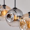 Ripoll Suspension, Boule lumineuse, Suspension Ambre, Clair, Fumé, 4 lumières