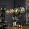 Ripoll Suspension, Boule lumineuse, Suspension Bleu, Vert, Cuivré, 4 lumières