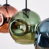 Ripoll Suspension, Boule lumineuse, Suspension Bleu, Vert, Cuivré, 4 lumières