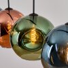 Ripoll Suspension, Boule lumineuse, Suspension Bleu, Vert, Cuivré, 4 lumières