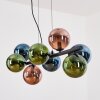 Gastor Suspension, Boule lumineuse, Suspension Bleu, Vert, Cuivré, 8 lumières