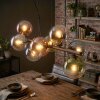 Gastor Suspension, Boule lumineuse, Suspension Bleu, Chrome, Vert, Clair, Cuivré, Fumé, 8 lumières