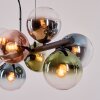 Gastor Suspension, Boule lumineuse, Suspension Bleu, Chrome, Vert, Clair, Cuivré, Fumé, 8 lumières
