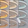 Halin Plafonnier LED Sable, Transparent, 1 lumière, Télécommandes