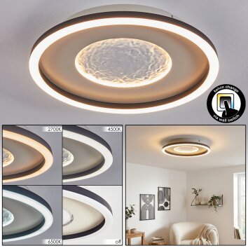 Gorim Plafonnier LED Gris, Noir, 1 lumière