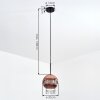 Ripoll Suspension, Boule lumineuse, Suspension Cuivré, 1 lumière