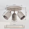 Horen Plafonnier, Spot de plafond Sable, 3 lumières