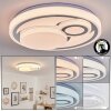 Rarel Plafonnier LED Chrome, Blanc, 1 lumière