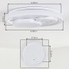 Rarel Plafonnier LED Chrome, Blanc, 1 lumière