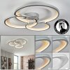 Baiyin Plafonnier LED Chrome, Argenté, 1 lumière