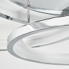 Baiyin Plafonnier LED Chrome, Argenté, 1 lumière