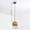Ripoll Suspension, Boule lumineuse, Suspension Or, 1 lumière