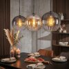 Koyoto Suspension, Boule lumineuse, Suspension Ambre, Clair, Fumé, 3 lumières