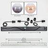 Koyoto Suspension, Boule lumineuse, Suspension Ambre, Clair, Fumé, 3 lumières