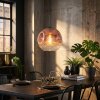 Ripoll Suspension, Boule lumineuse, Suspension Clair, Cuivré, 1 lumière