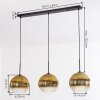 Koyoto Suspension, Boule lumineuse, Suspension Or, Clair, 3 lumières