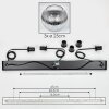 Koyoto Suspension, Boule lumineuse, Suspension Clair, Fumé, 3 lumières